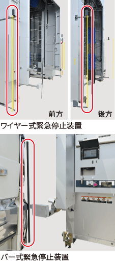 緊急停止装置標準搭載